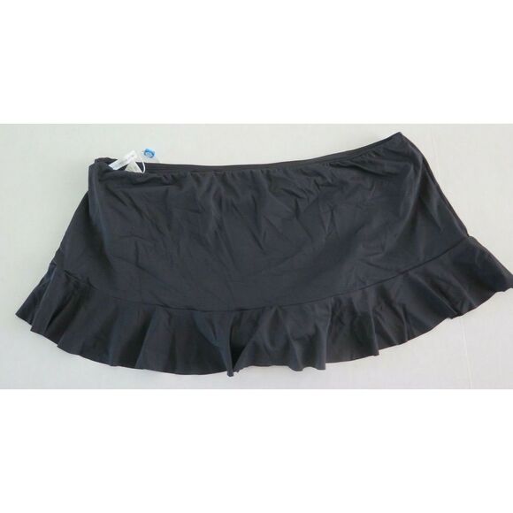Bleu Rod Beattie RBKK21580 Women's Sz 10 Black Skirted Hipster Bikini Bottom $65 - Picture 5 of 7